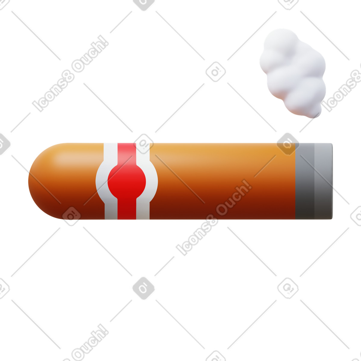 Cigar illustration featuring a detailed clipart image in PNG and SVG