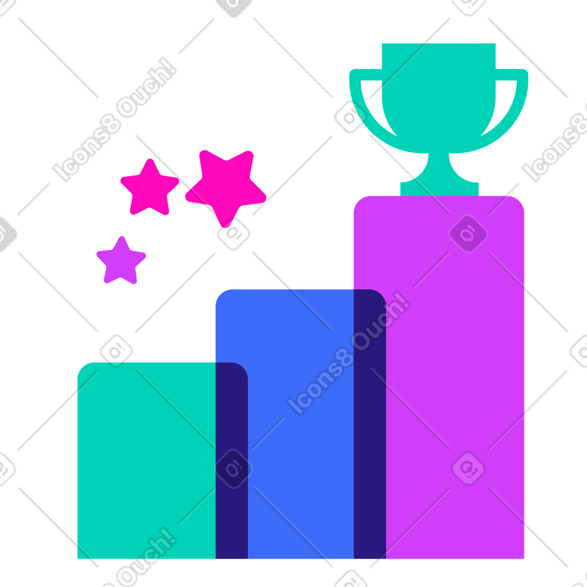 From progress to achievement illustration in PNG, SVG