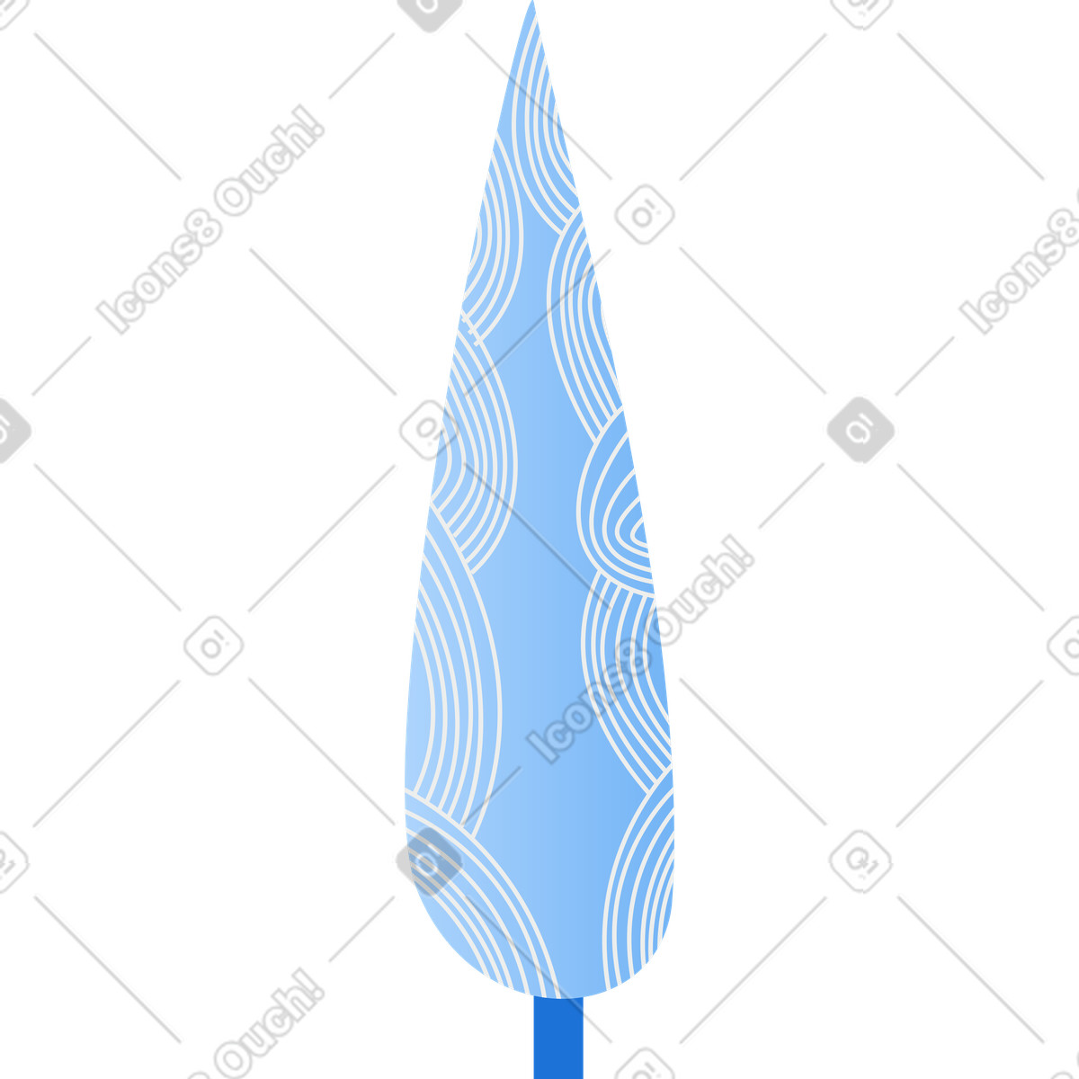 Cypress tree illustration in Clip style download in PNG, SVG