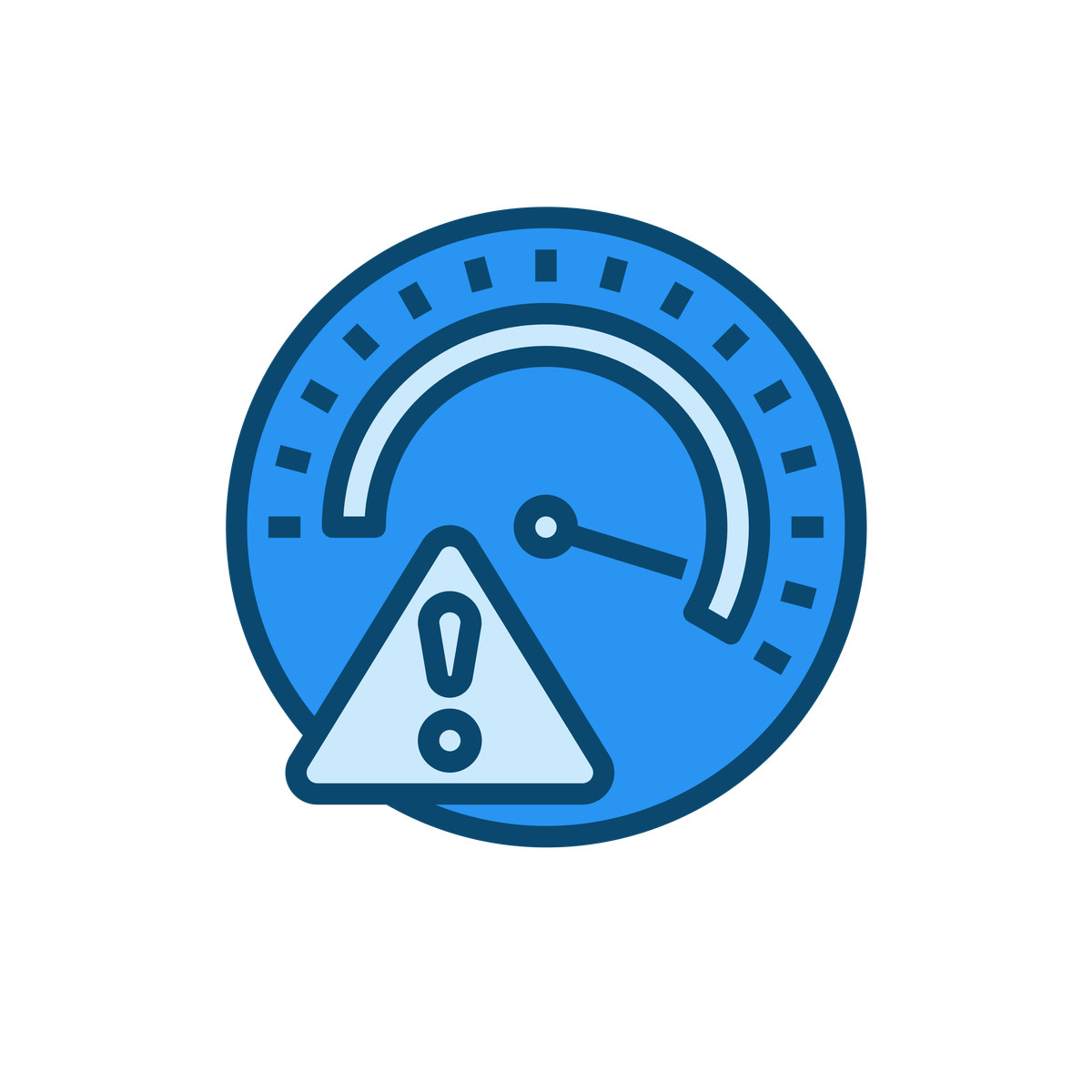 High risk alert icon illustration in Delesign style download in PNG, SVG