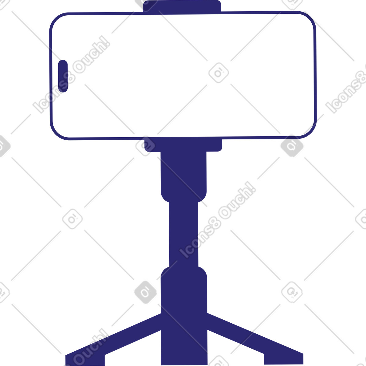Ilustración Teléfono con soporte en estilo Cut a descargar en PNG y SVG