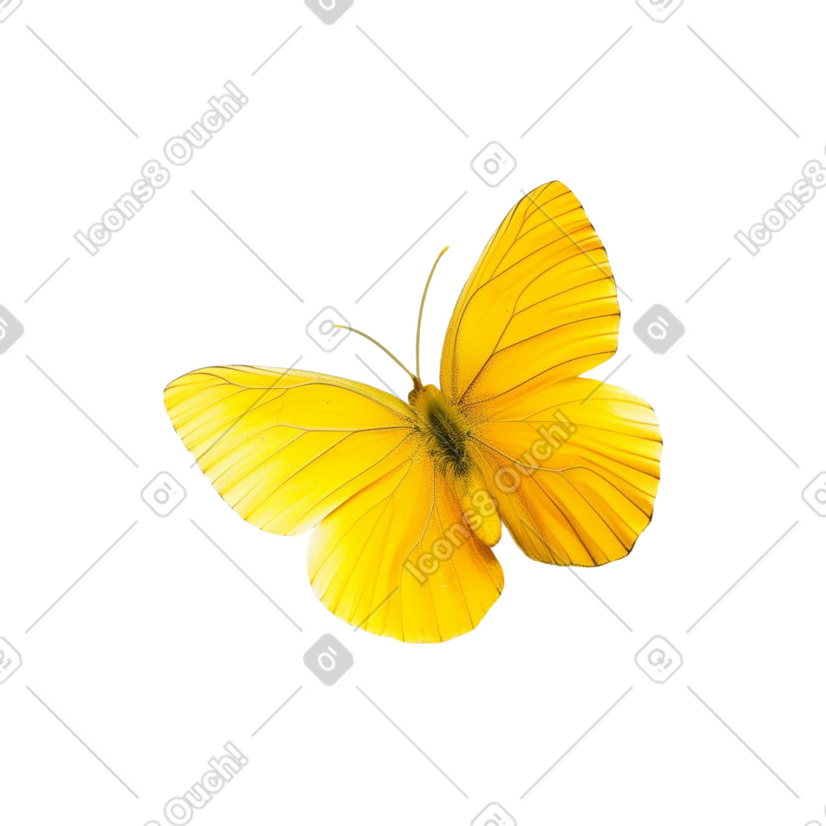 Иллюстрация Yellow butterfly в стиле Jumble — скачать в форматах PNG, SVG