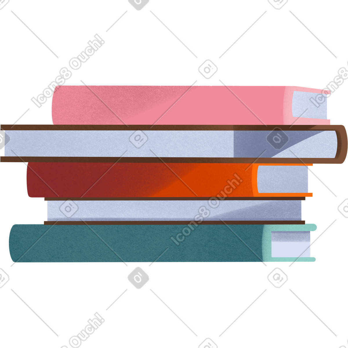 Иллюстрация Stack of books в стиле Shine — скачать в форматах PNG, SVG