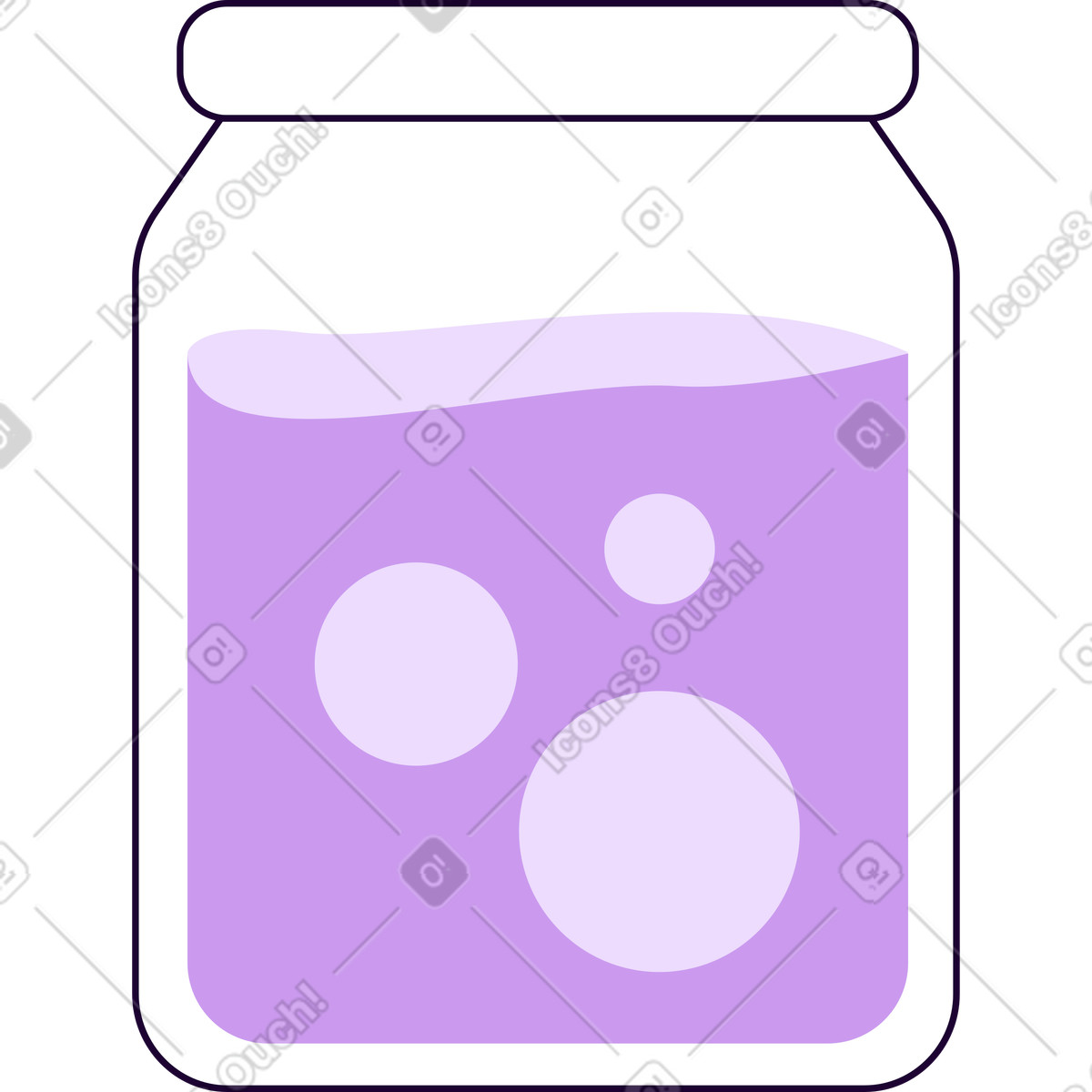 Ilustração de Pote vidro com geléia em no estilo Martina para baixar em PNG, SVG