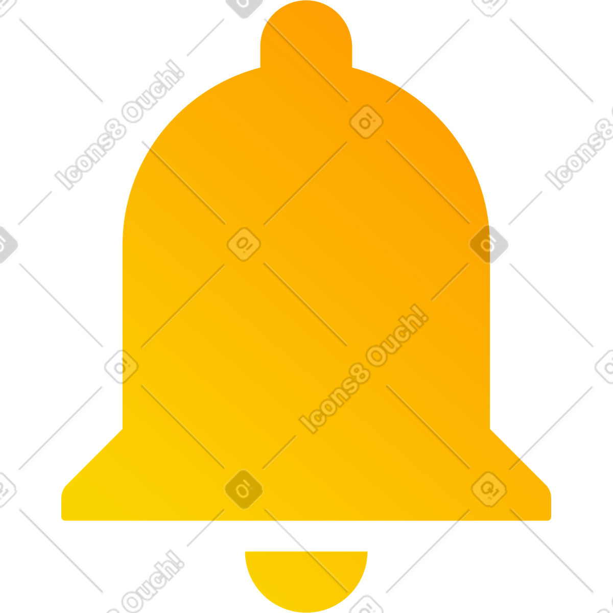Illustration Clochette plate jaune dans le style Fizzy à télécharger aux formats PNG, SVG