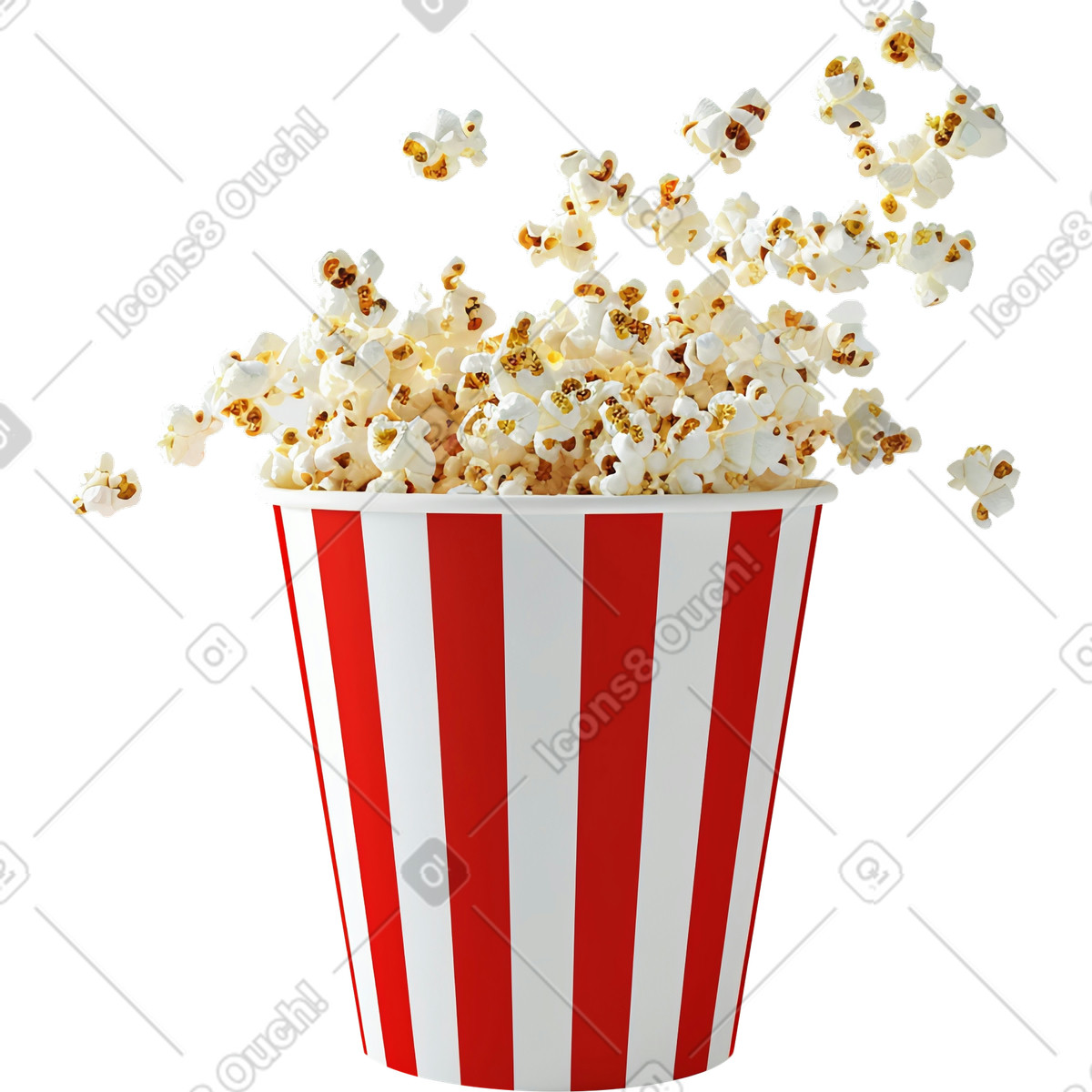 Jumble 스타일의 Bucket of popcorn 일러스트레이션 PNG, SVG 다운로드