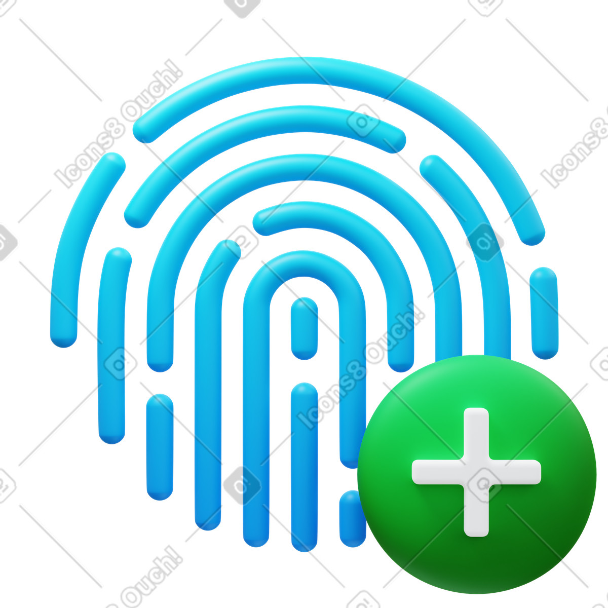 Иллюстрация Add fingerprint в стиле 3D Fluency — скачать в форматах PNG, SVG