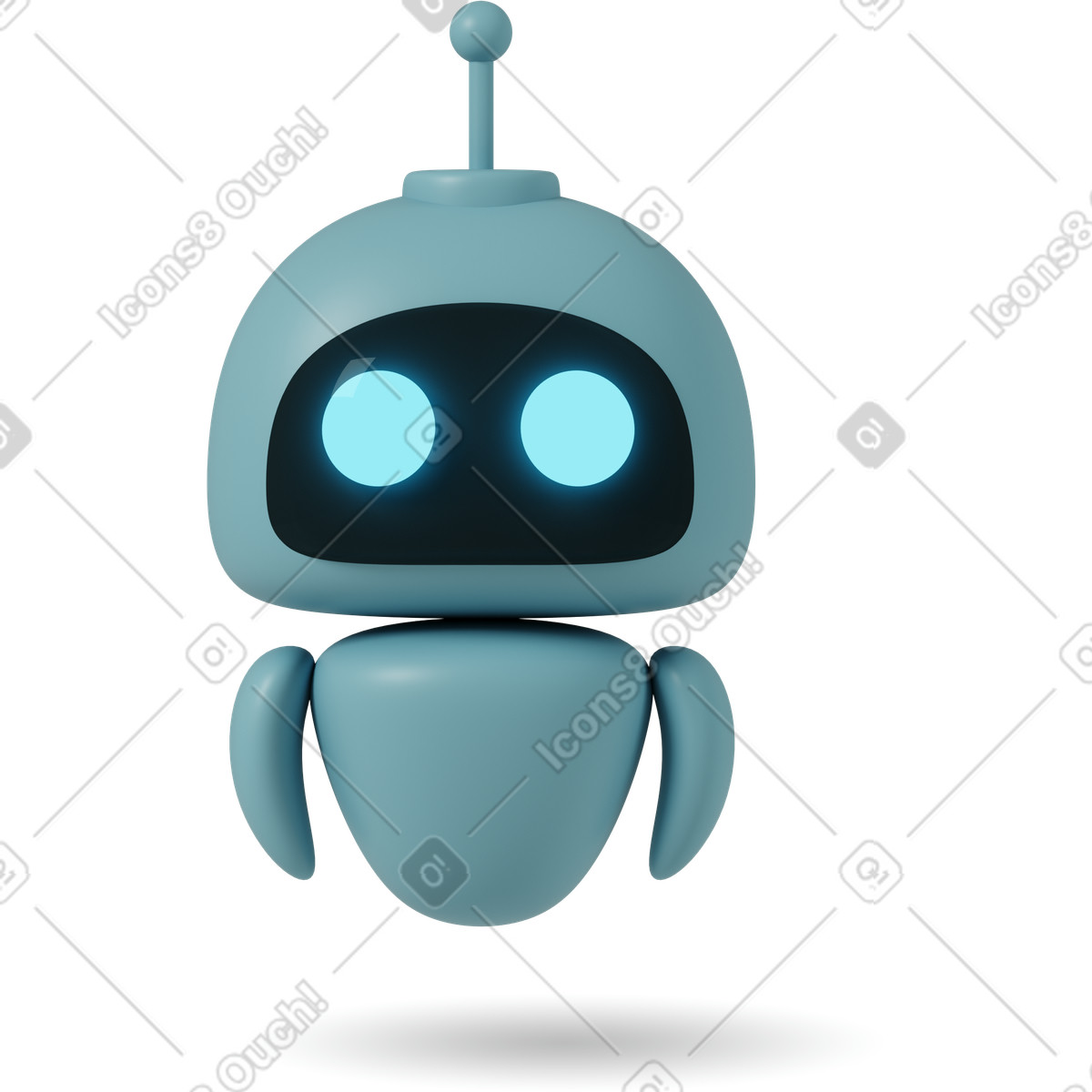 Ilustración Gpt robot chatbot en estilo 3D Casual life a descargar en PNG y SVG
