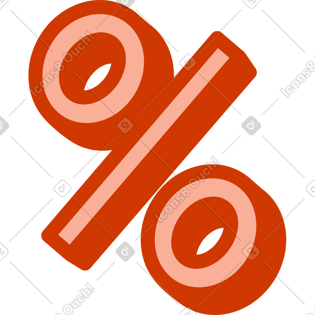 Illustration Pourcentage dans le style Natty à télécharger aux formats PNG, SVG