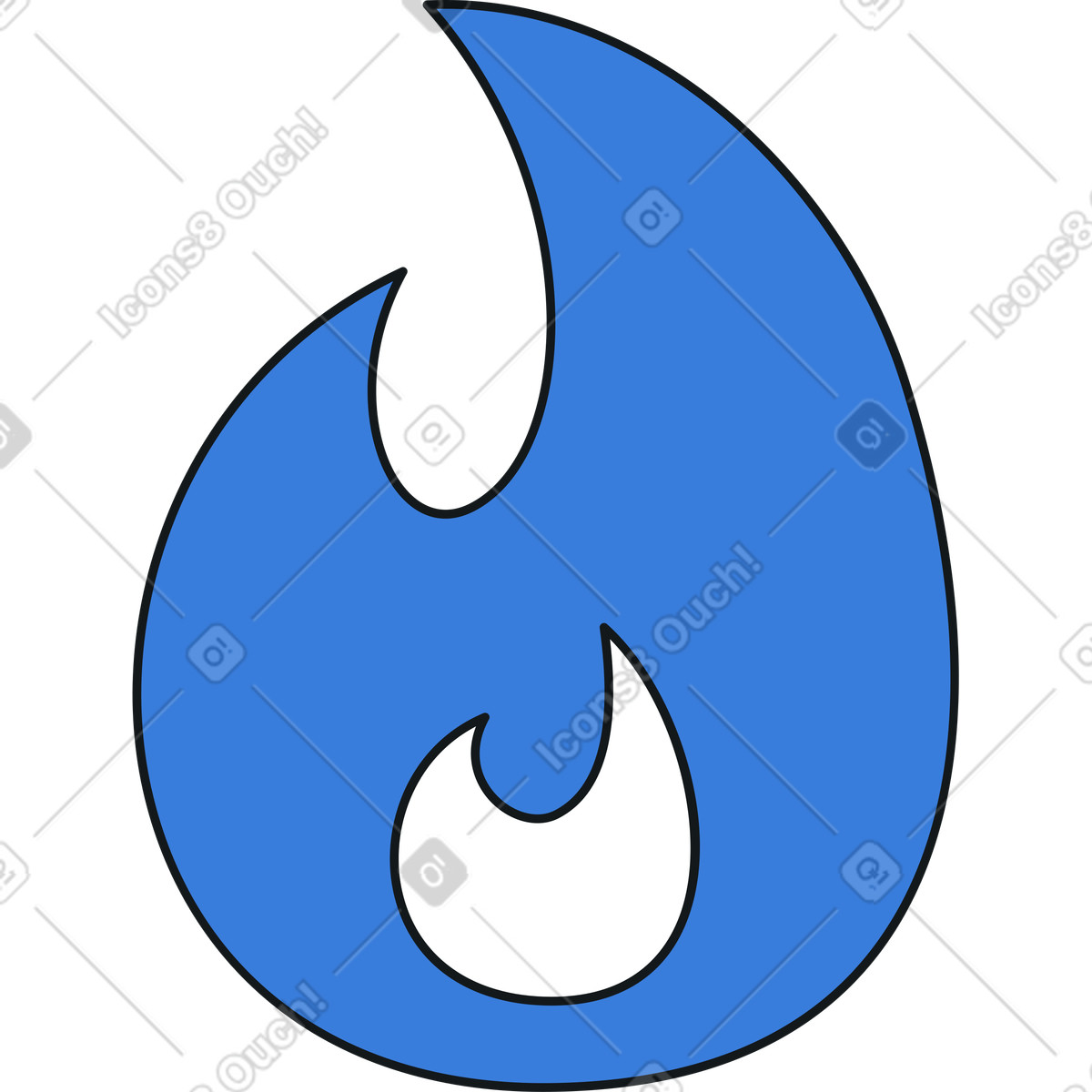 Fire icon illustration in Midnight style download in PNG, SVG