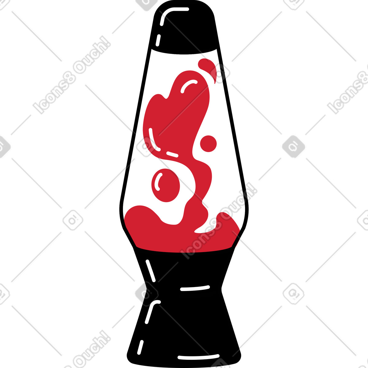 Lava lamp illustration in PNG, SVG