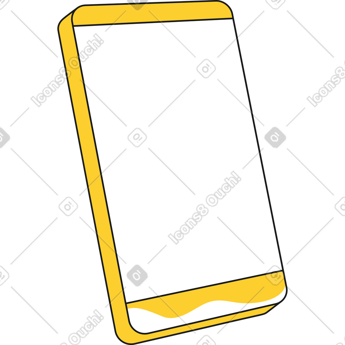 Großes smartphone-Illustration im Taxi-Stil als Download in PNG, SVG