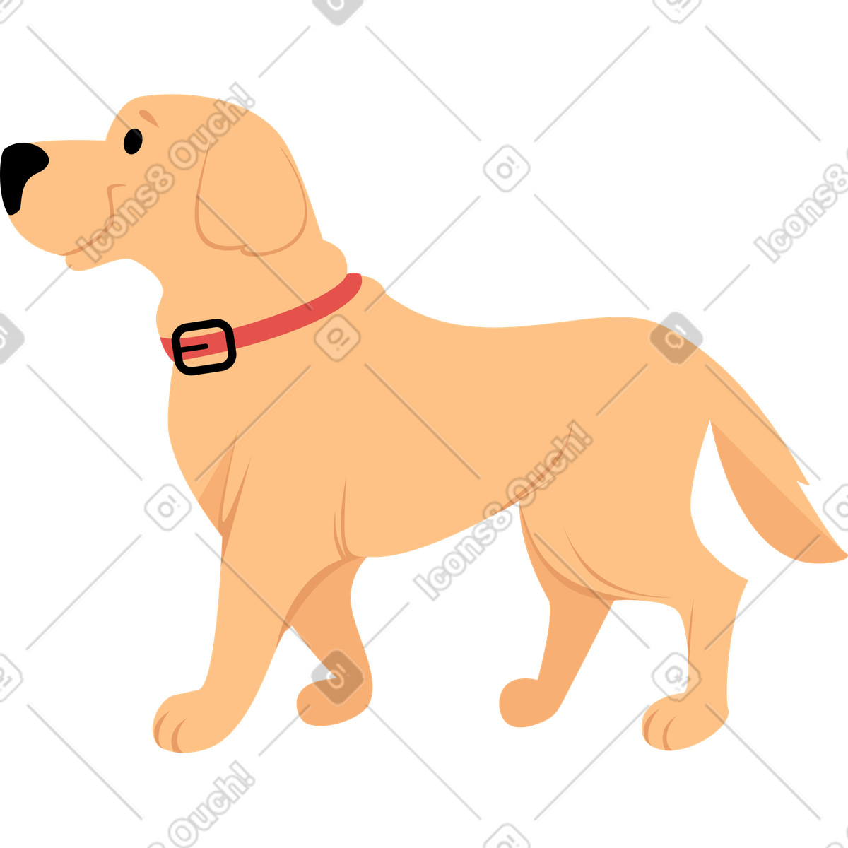 dog labrador illustration featuring clipart image in PNG SVG GIF