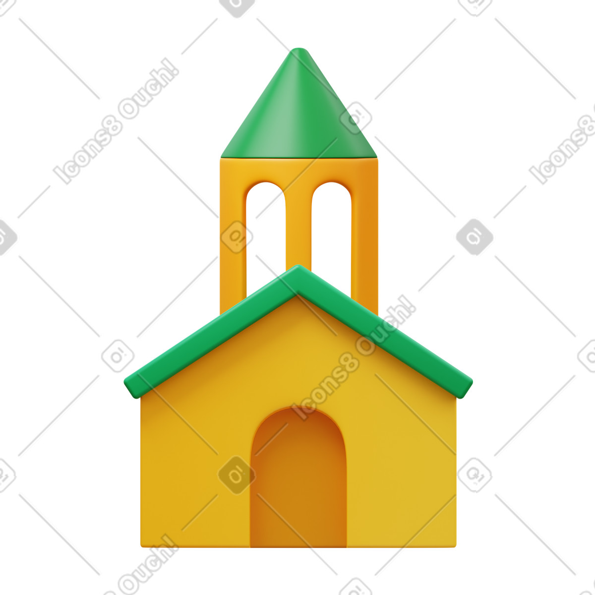 Chapel illustrazione in stile 3D Fluency scarica in PNG, SVG