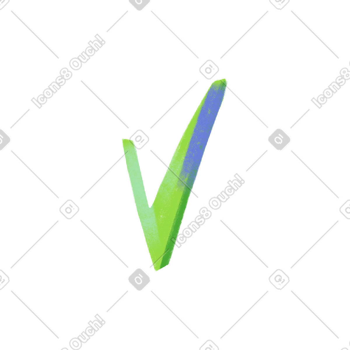 Check mark illustration in Atomic style download in PNG, SVG