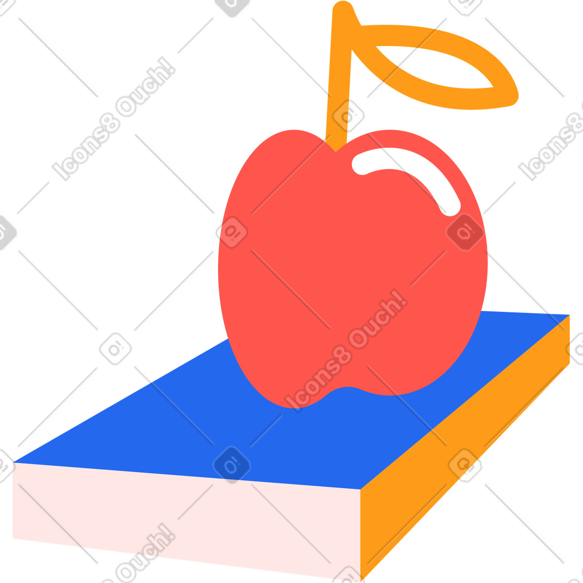 Illustration Pomme dans le style Kingdom à télécharger aux formats PNG, SVG