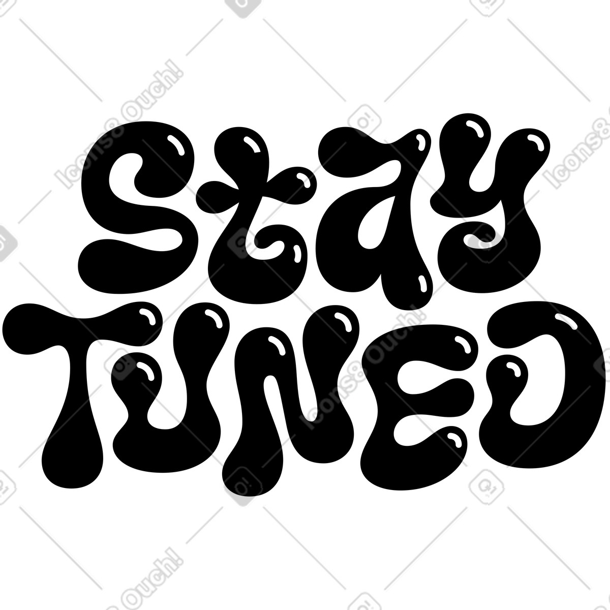 Ilustração de Letras fique atento com o texto brilhos em no estilo Lettering para baixar em PNG, SVG