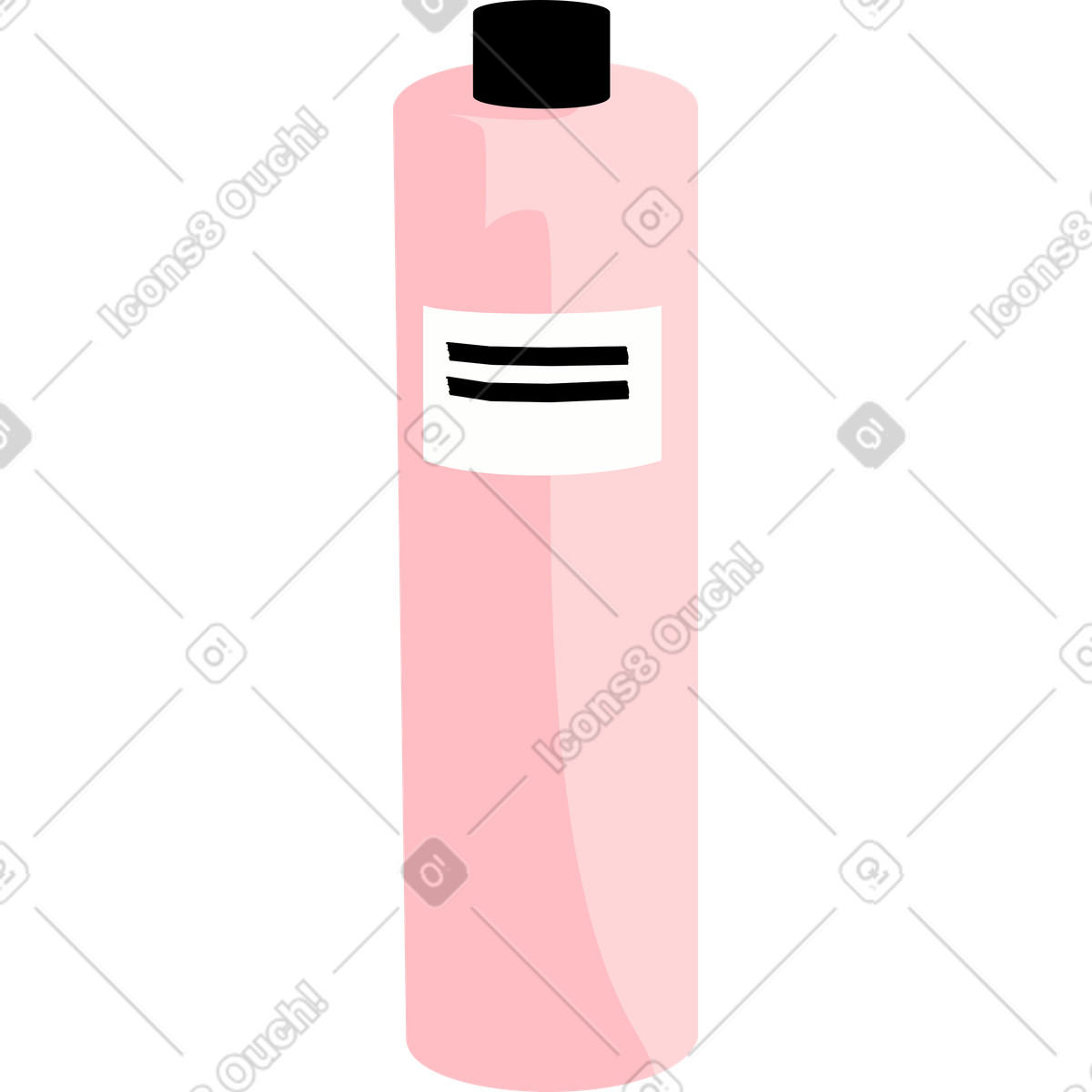Sapone da bagno in una bottiglia rosa illustrazione stile Lagom scarica PNG, SVG