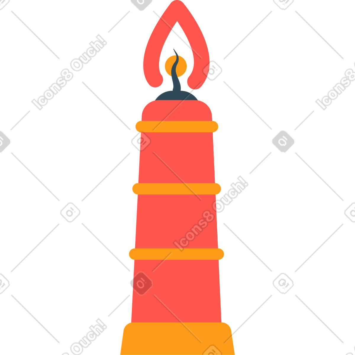 Chinesische kerze-Illustration im Kingdom-Stil als Download in PNG, SVG