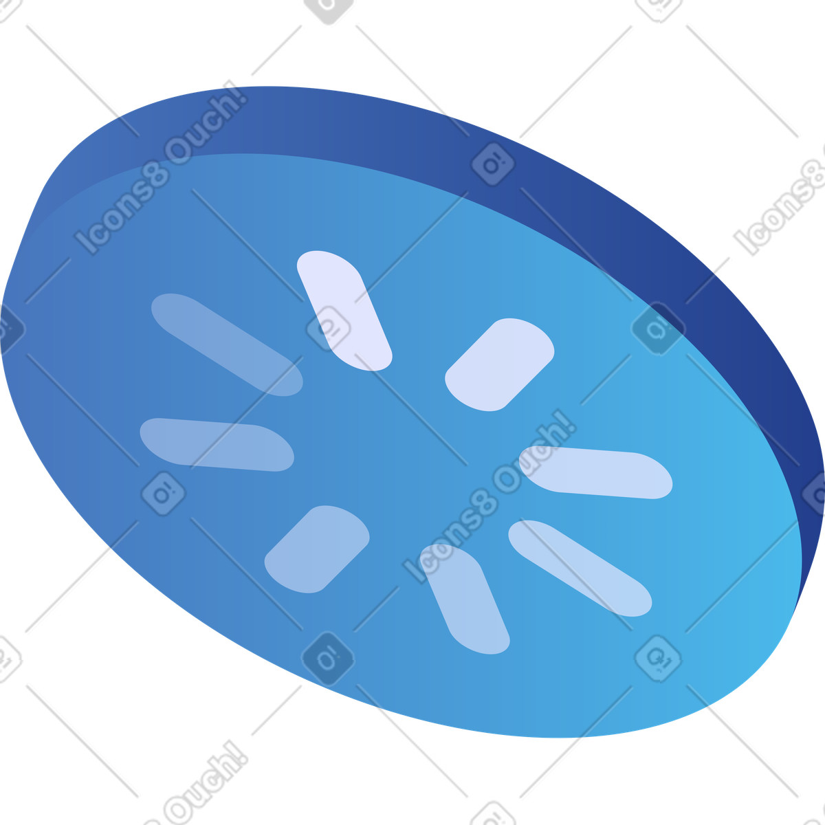 Ilustração de Progress spinner icon showing waiting time during data synchronization process em no estilo Quantum para baixar em PNG, SVG