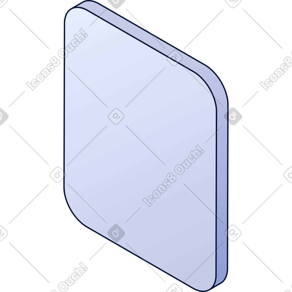 Illustration Rectangle isométrique dans le style Neat à télécharger aux formats PNG, SVG