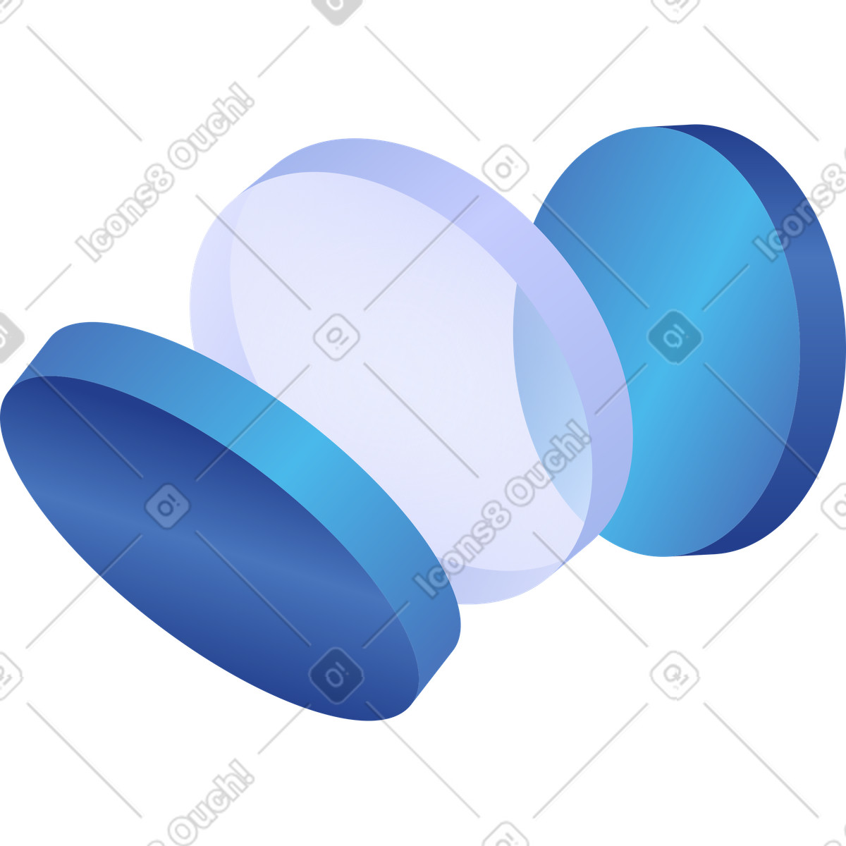 Illustration Stack of floating coins dans le style Quantum à télécharger aux formats PNG, SVG