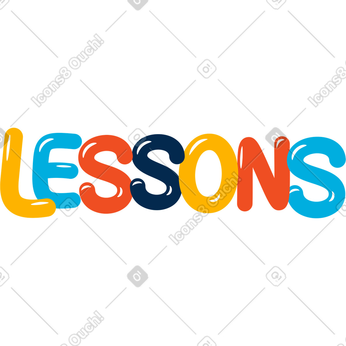 Lettering lessons illustration in Flame style download in PNG, SVG