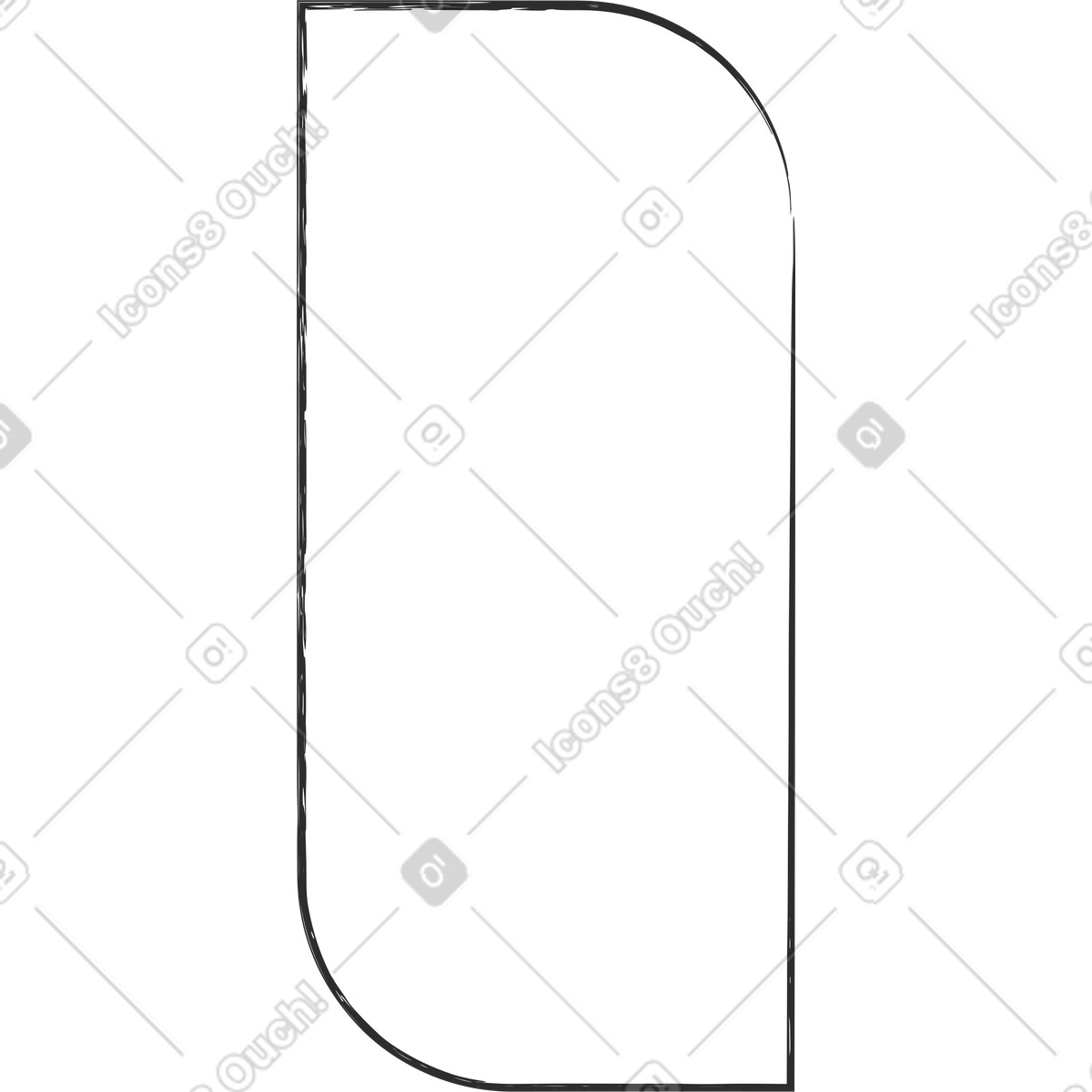White shape illustration in Graphite style download in PNG, SVG