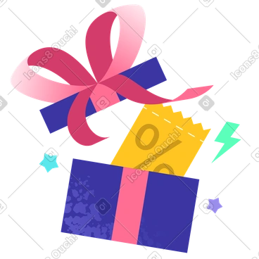 Caja de regalo con cupón de descuento, oferta especial y promoción de ventas navideñas PNG, SVG