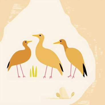 An ancient mural depicting dodo birds in a historic cave, with faded colors and primitive style