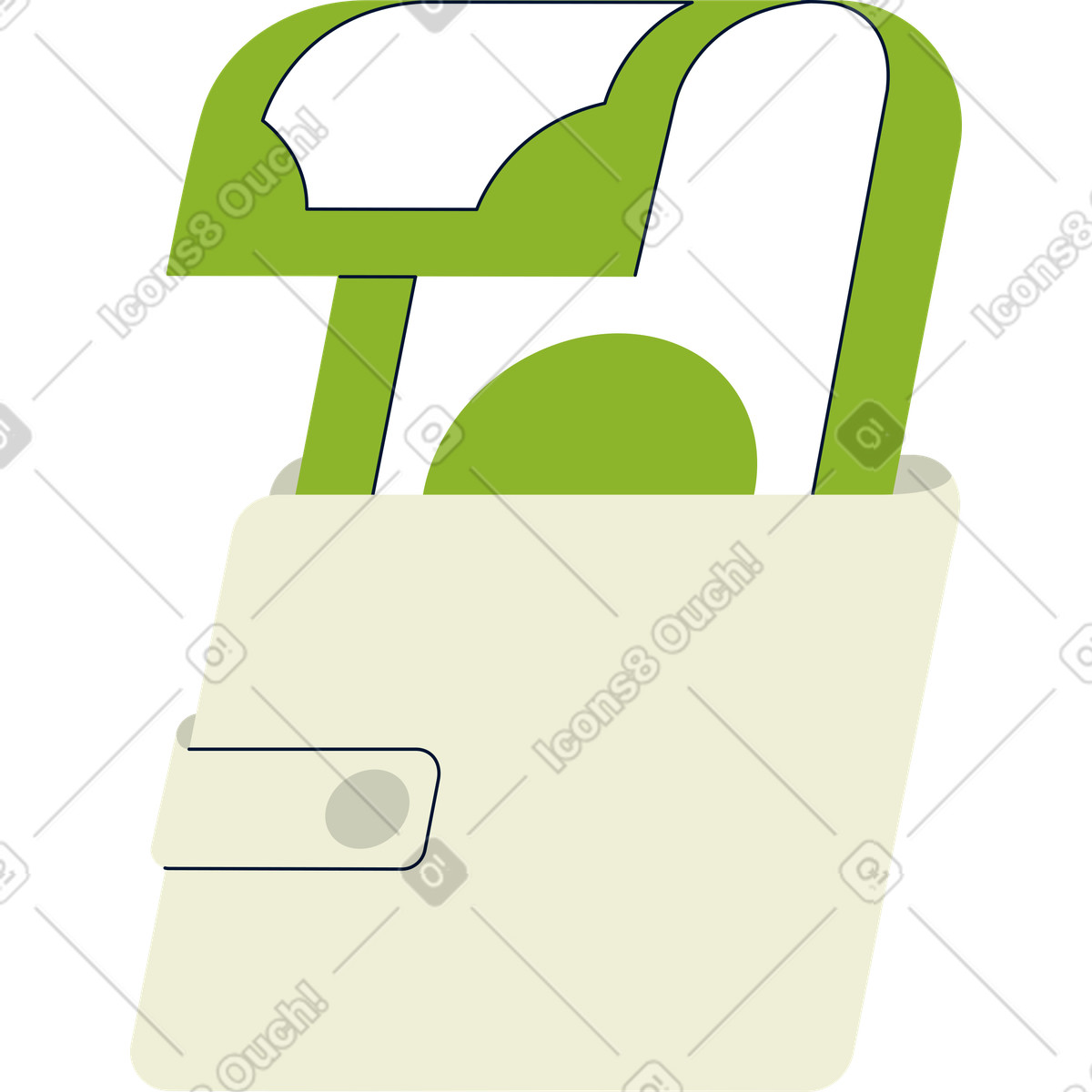 Portafoglio con banconote illustrazione in stile Cubes scarica in PNG, SVG