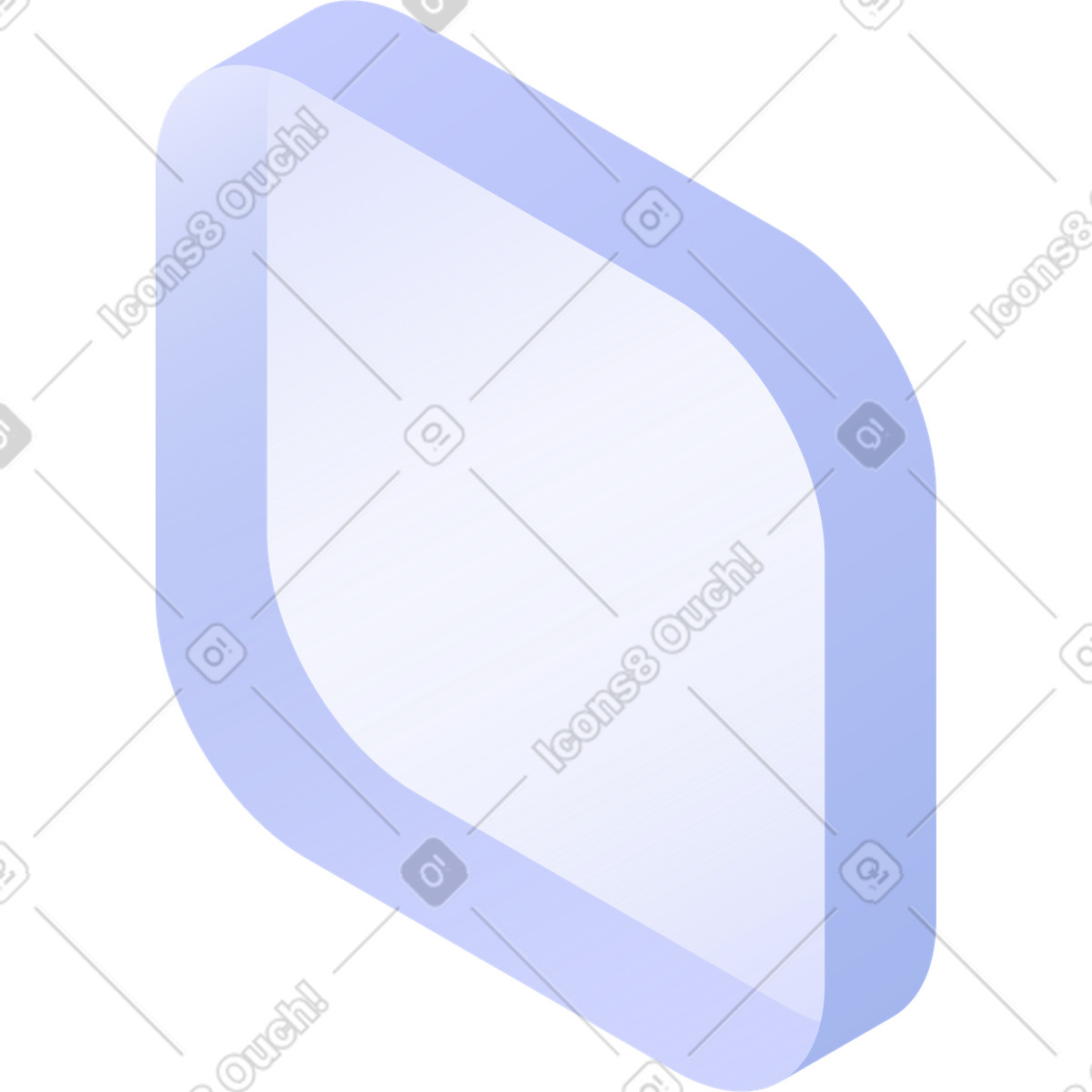 Ilustración Bloque de vidrio en estilo Quantum a descargar en PNG y SVG