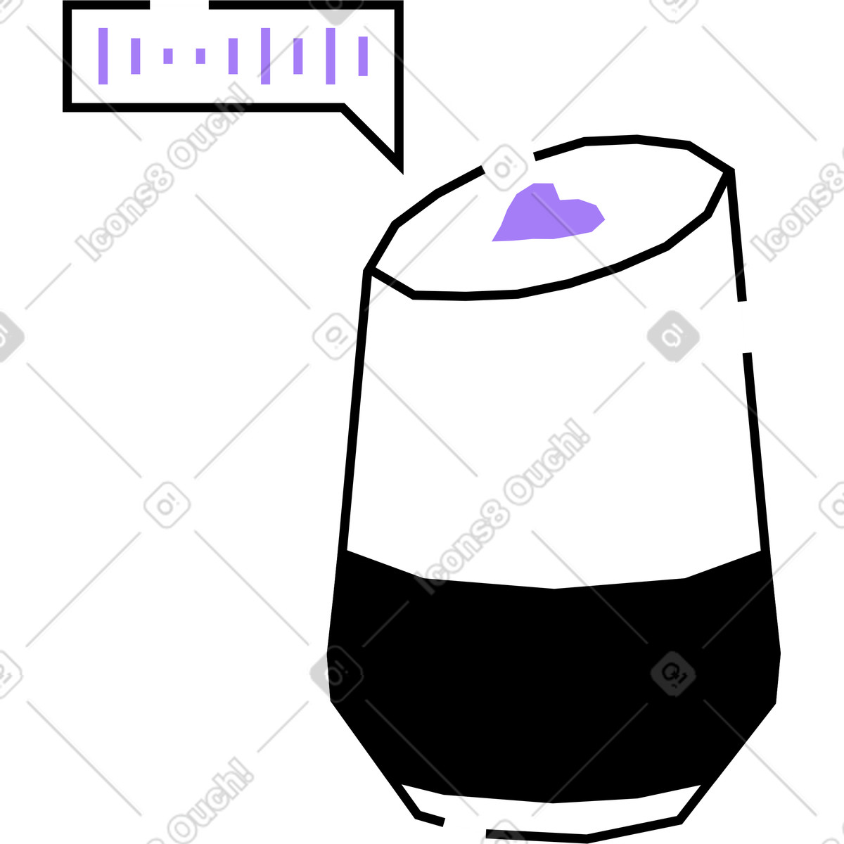 Illustration Haut-parleur intelligent dans le style Amethyst à télécharger aux formats PNG, SVG