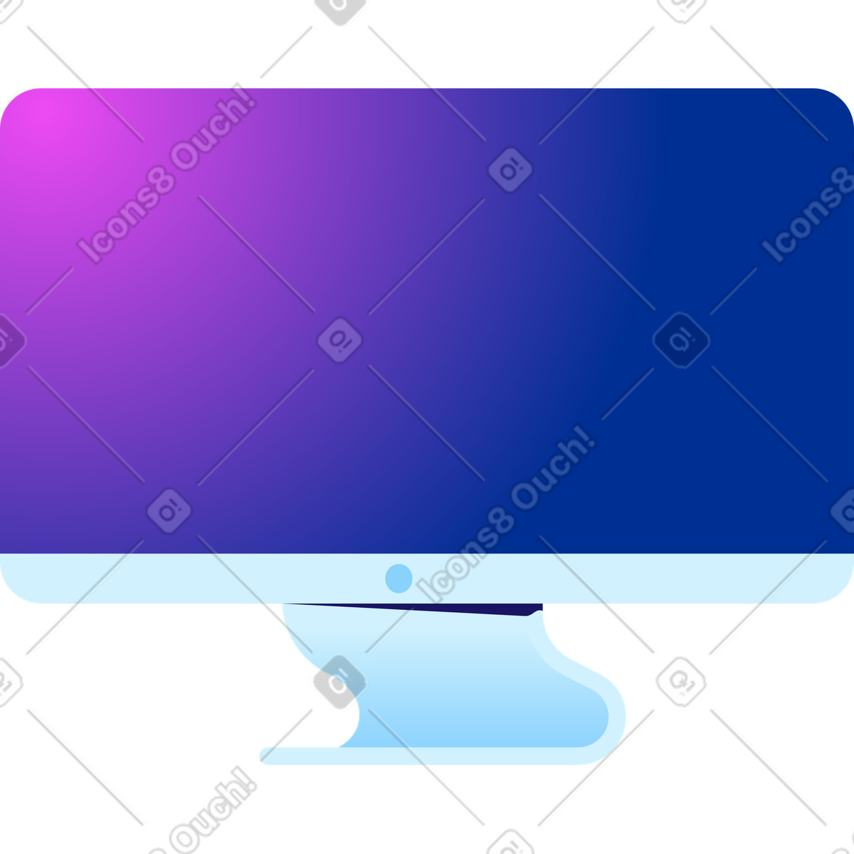 Monitor per pc illustrazione in stile Glossy scarica in PNG, SVG