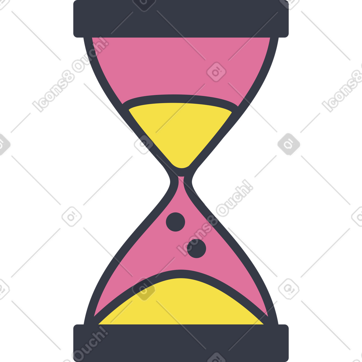Sandglass illustration in Abstract style download in PNG, SVG