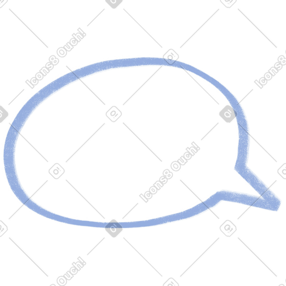 Ilustración Bocadillo de diálogo azul en estilo Company a descargar en PNG y SVG