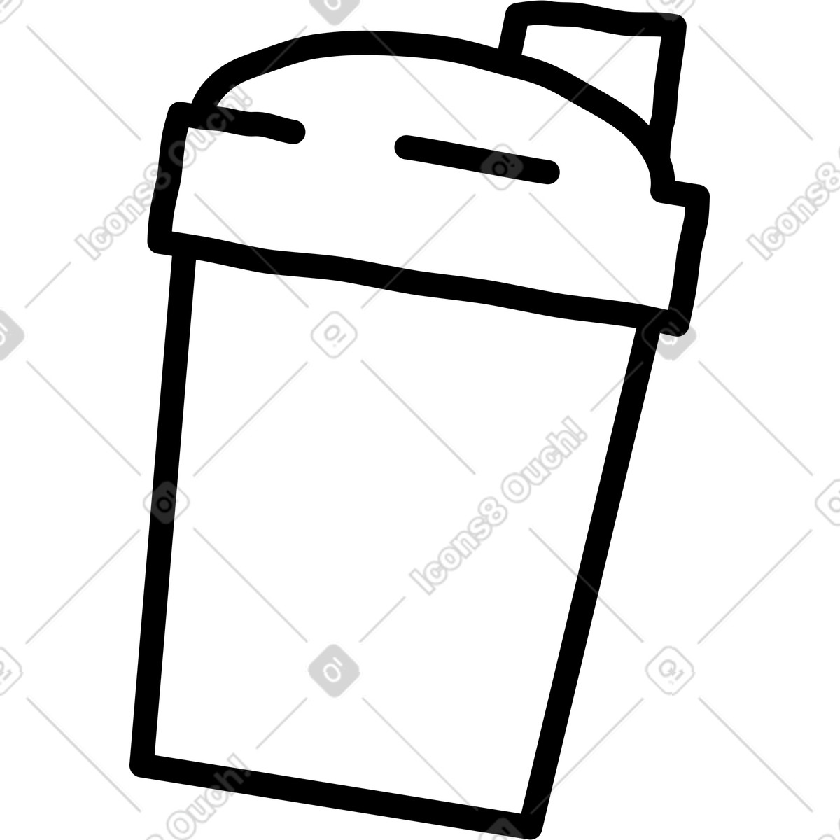Cocktail jar illustration in Notes style download in PNG, SVG