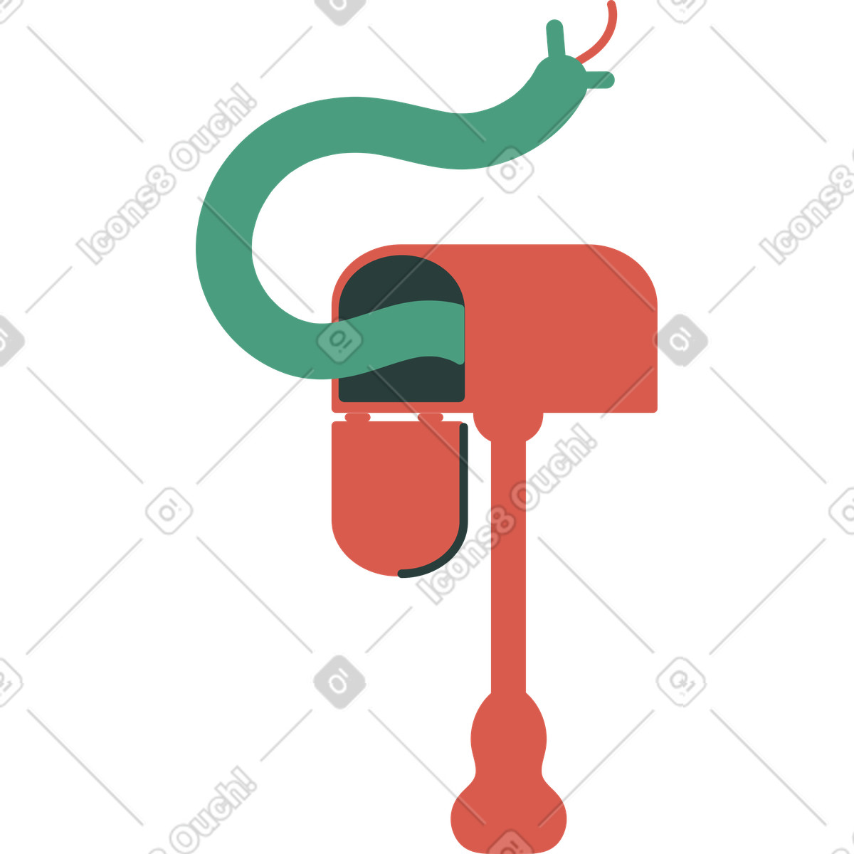 Macaroni 스타일의 사서함 일러스트레이션 PNG, SVG 다운로드