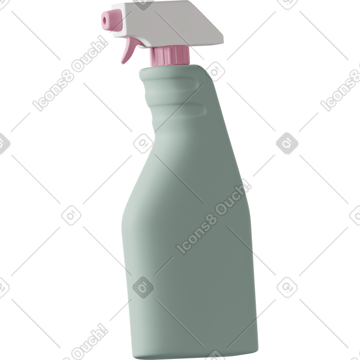 Ilustração de Green cleaning spray em no estilo 3D Casual life para baixar em PNG, SVG