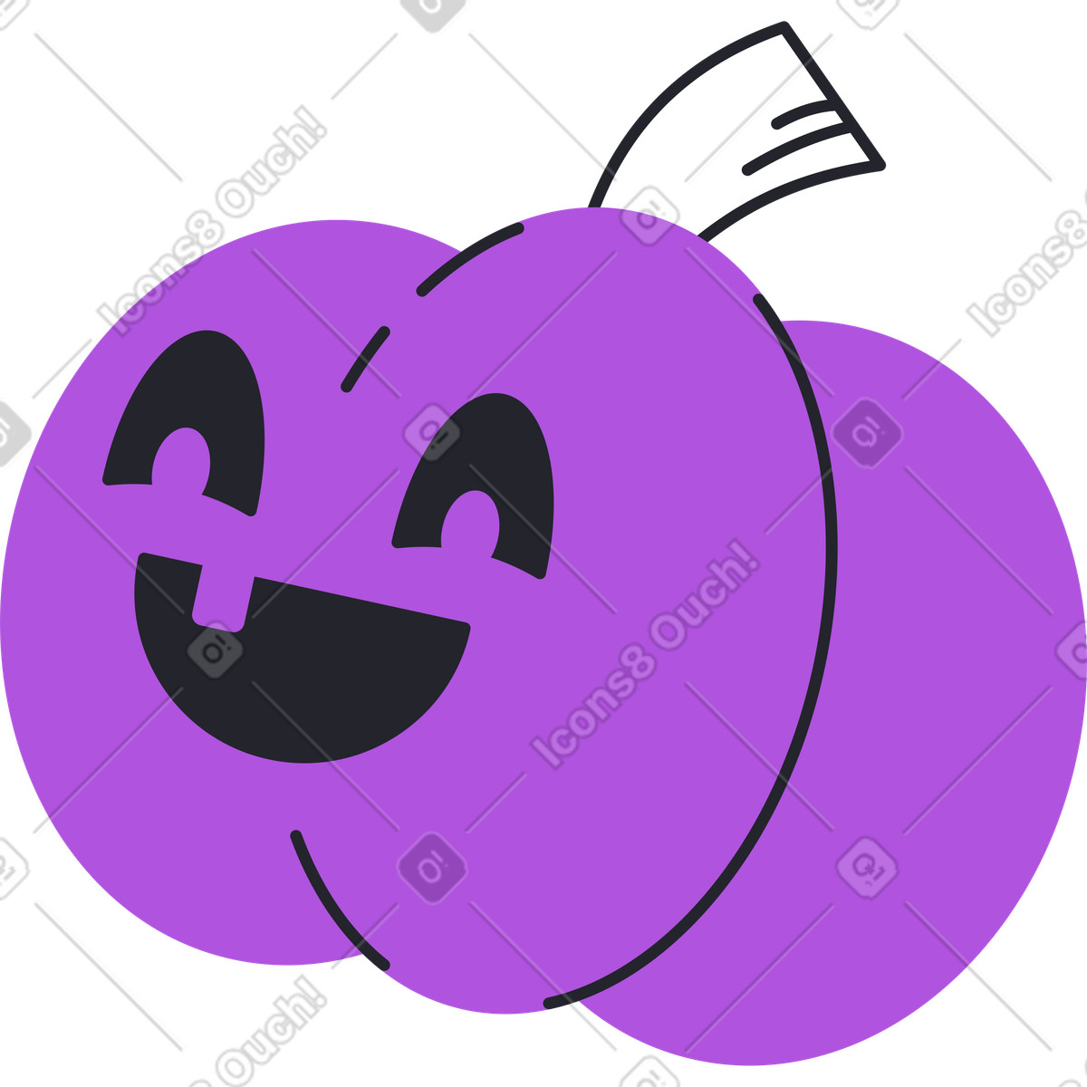 Ilustración Feliz halloween calabaza en estilo Grapy a descargar en PNG y SVG
