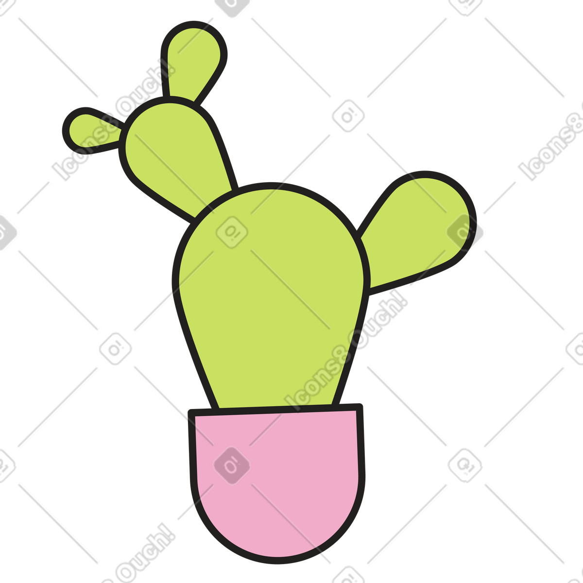 下载 Dazzle 风格的 仙人掌 动画插图，支持 GIF、Lottie （JSON）、AE 格式