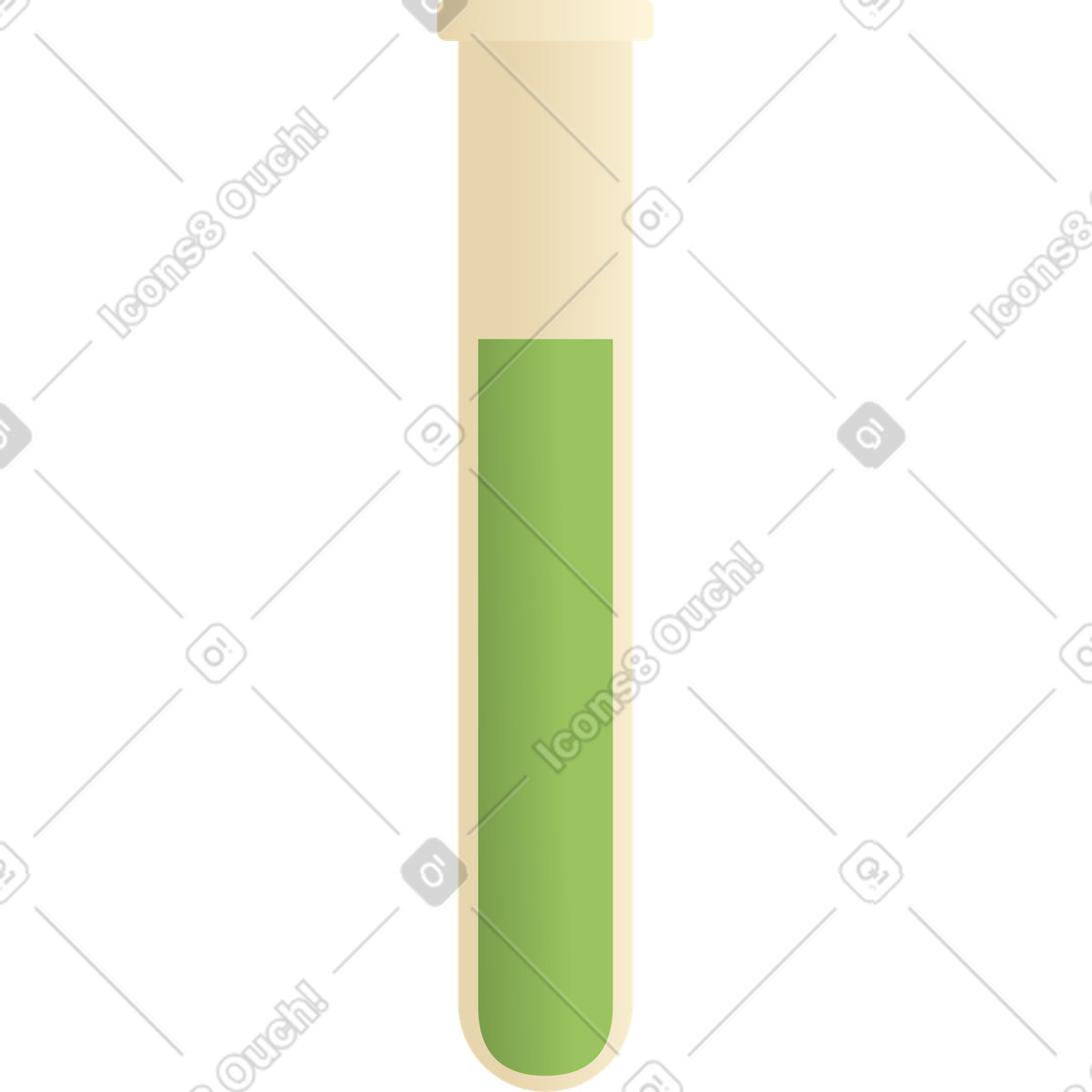 下载 Silky 风格的 有绿色物质的试管 插画，支持 PNG、SVG 格式