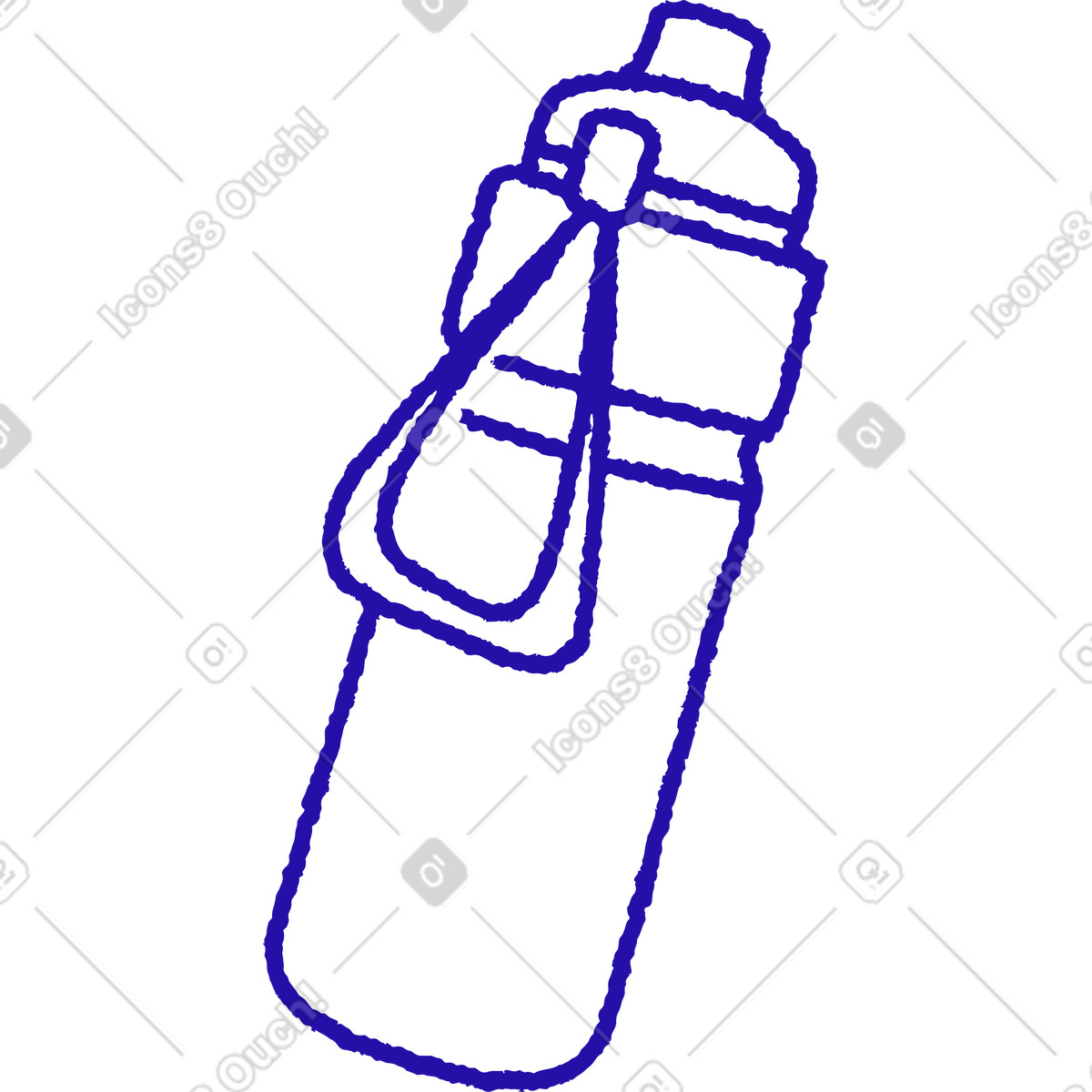 Sport water bottle illustration in Whimsy style download in PNG, SVG