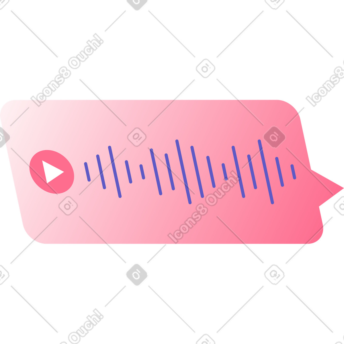 Ilustración Mensaje de voz en estilo Bright a descargar en PNG y SVG