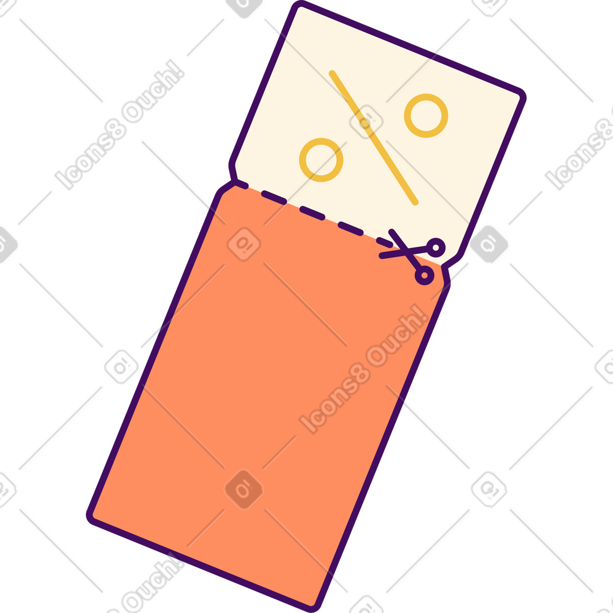 下载 Simplistic 风格的 折扣票 插画，支持 PNG、SVG 格式