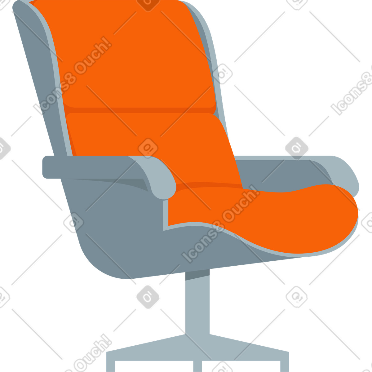Armchair illustration in Catchy style download in PNG, SVG