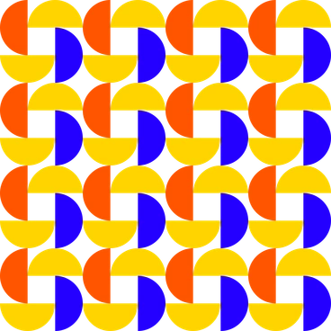 Colorful geometric pattern with curved shapes - Framework style illustration