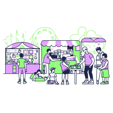 A vibrant festival celebrating the art of printing, with stalls and activities