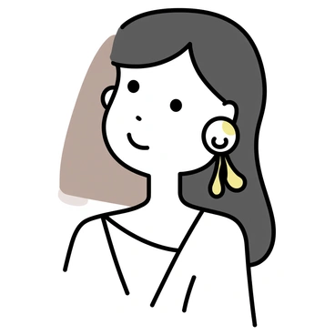 A girl with long black hair is wearing "classic jhumkas," which are traditional Indian earrings that dangle elegantly. She has a soft expression on her face, gazing slightly off to the side. The photograph is presented in "sepia tones," giving it a vintage look. The background is subtle and blurred, drawing focus to the girl and her earrings. She is dressed in a simple, traditional outfit that complements her jhumkas.