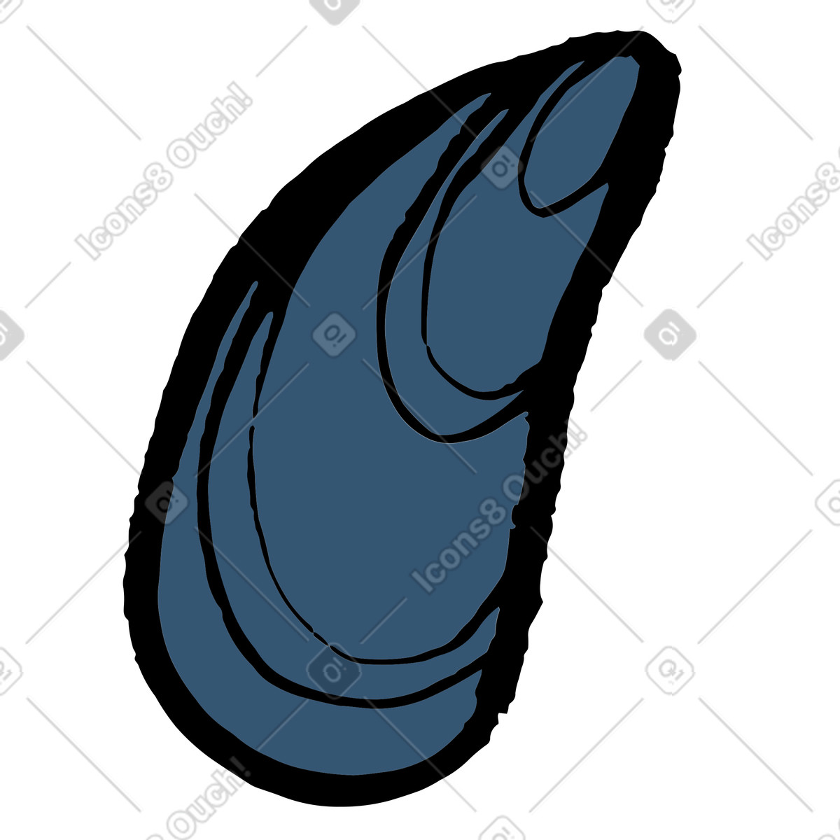 Guscio illustrazione in stile Scandi scarica in PNG, SVG